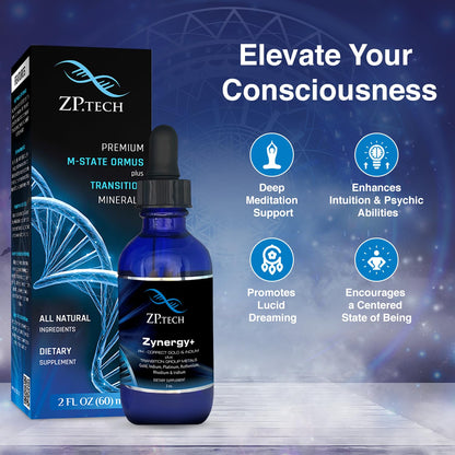 Zynergy Plus Colloidal Ormus Gold Liquid – 24K Monoatomic Gold & Indium | Pineal Gland Support, Meditation