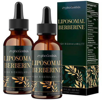 Zypherionixis Liposomal Berberine HCL Drops – 3000mg, 12-in-1 Formula, Sugar Free